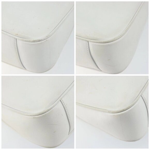 GUCCI Bamboo Hand Bag Leather 2way White Gold - Picture 15 of 15